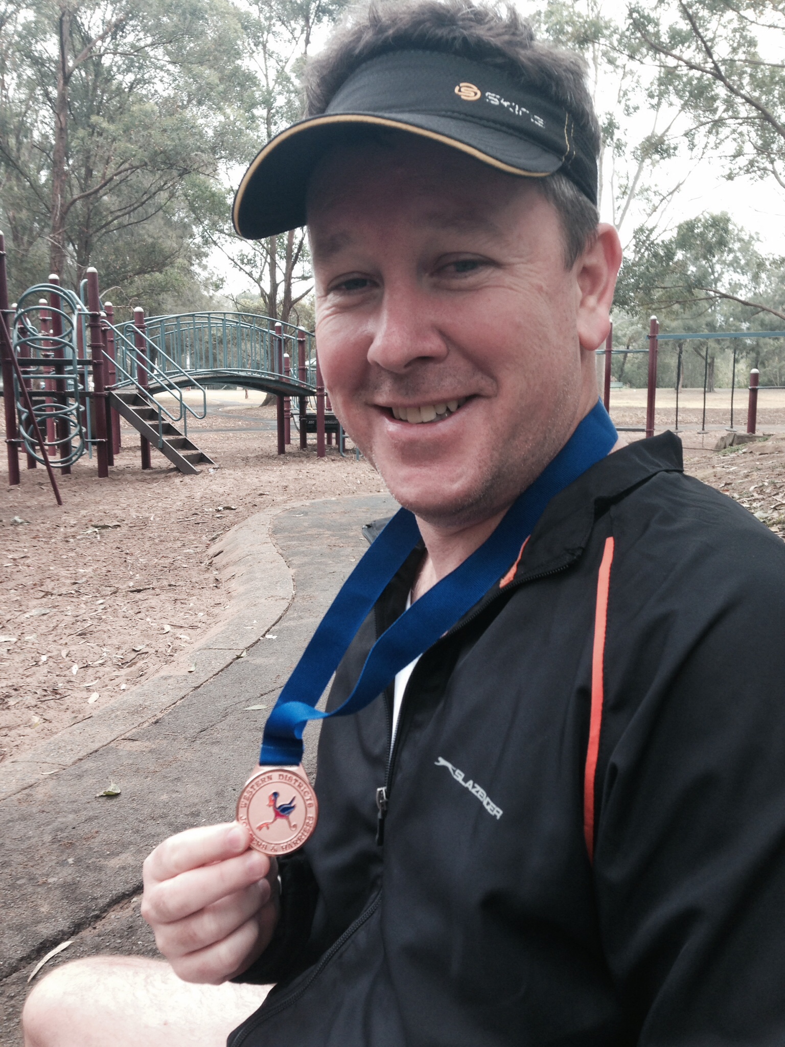 Mike and his bronze medal